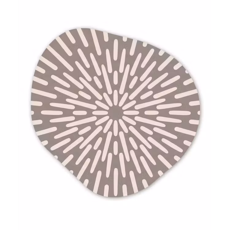 Alu-Dibond-Bild Organische Form - Muster – Strahlen – Abstrakt – Modern – Grau — 1