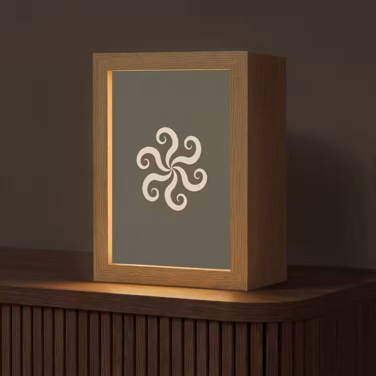 Personalisierte Lightbox - Muster – Spirale – Abstrakt – Modern – Grün — 1