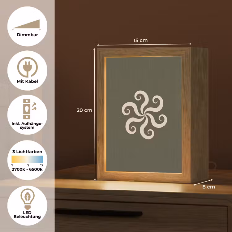 Personalisierte Lightbox - Muster – Spirale – Abstrakt – Modern – Grün — 6