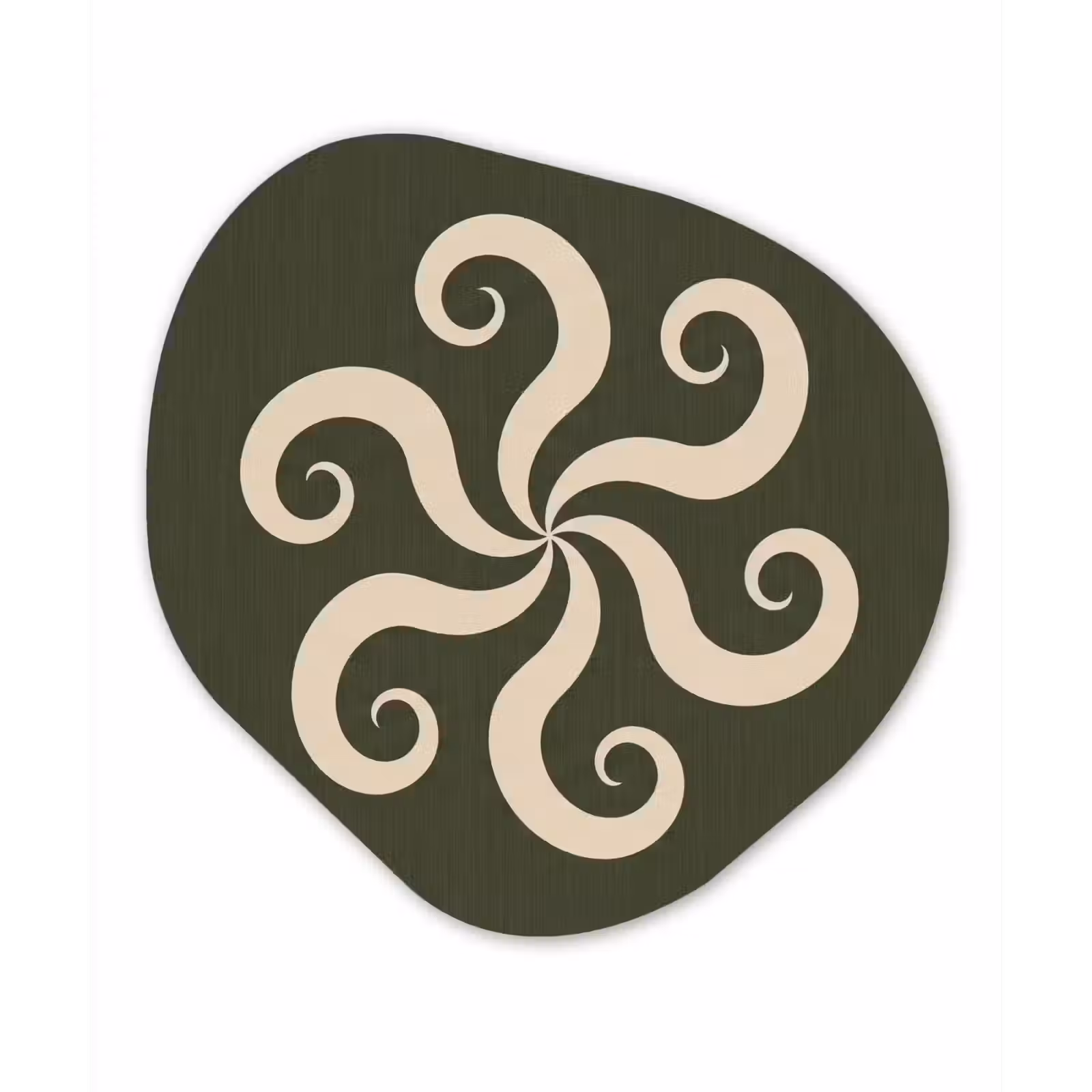 Alu-Dibond-Bild Organische Form - Muster – Spirale – Abstrakt – Modern – Grün — 1