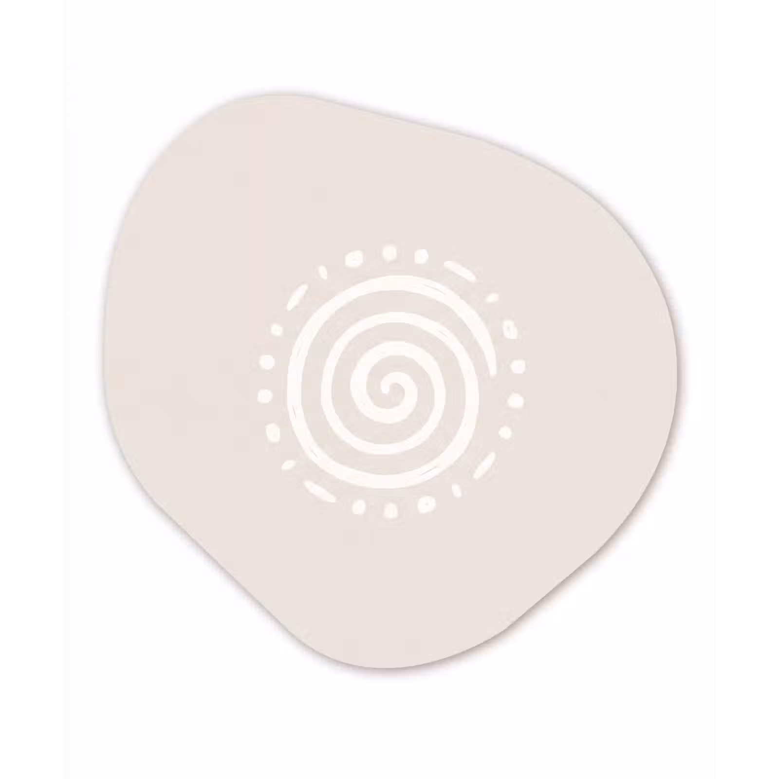 Alu-Dibond-Bild Organische Form - Symbol – Spirale – Abstrakt – Minimalistisch – Beige — 1