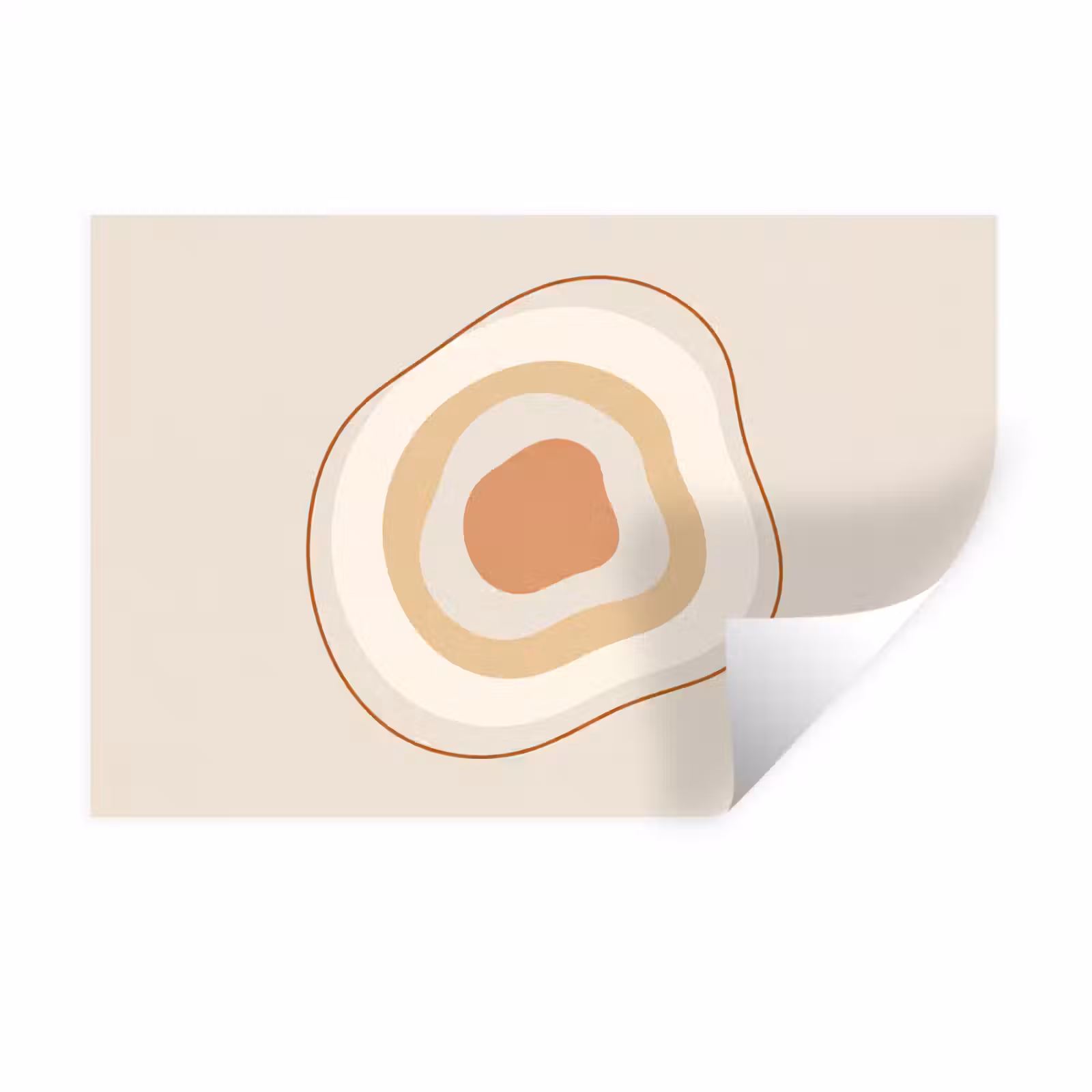 Wandtattoo – Abstrakt – Organisch – Modern – Beige – Kunst — 1