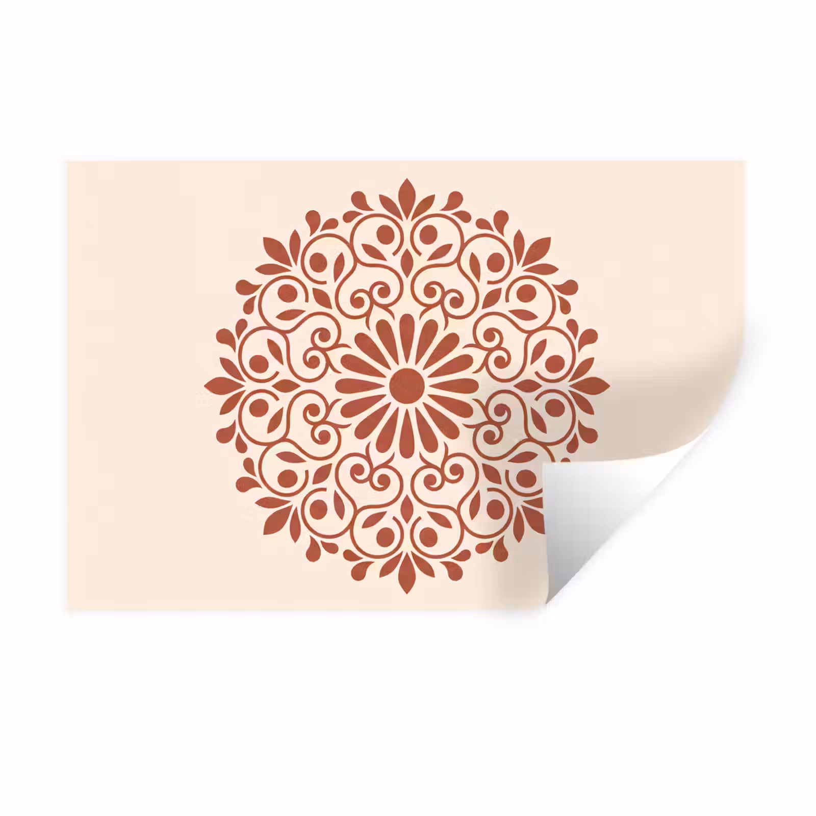 Wandtattoo – Dekoration – Kreis – Symmetrisch – Modern – Rotbraun — 1
