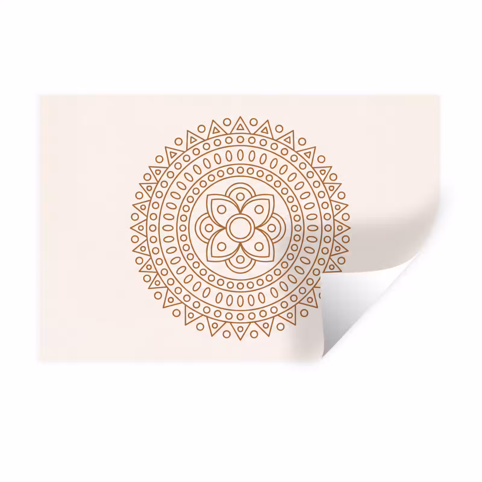 Wandtattoo – Mandala – Geometrisch – Abstrakt – Orientalisch – Braun — 1