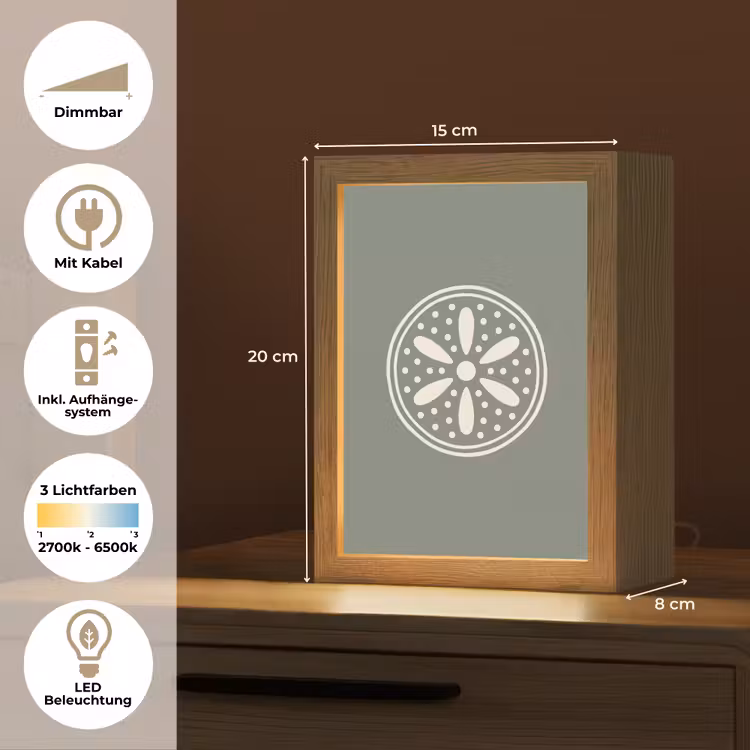 Personalisierte Lightbox - Muster – Kreis – Abstrakt – Grün – Dekoration — 6