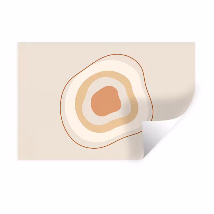 Wandtattoo – Abstrakt – Organisch – Modern – Beige – Kunst — 1