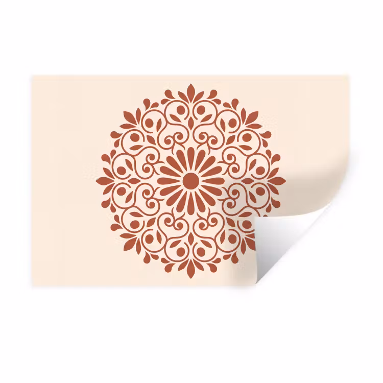 Wandtattoo – Dekoration – Kreis – Symmetrisch – Modern – Rotbraun — 1