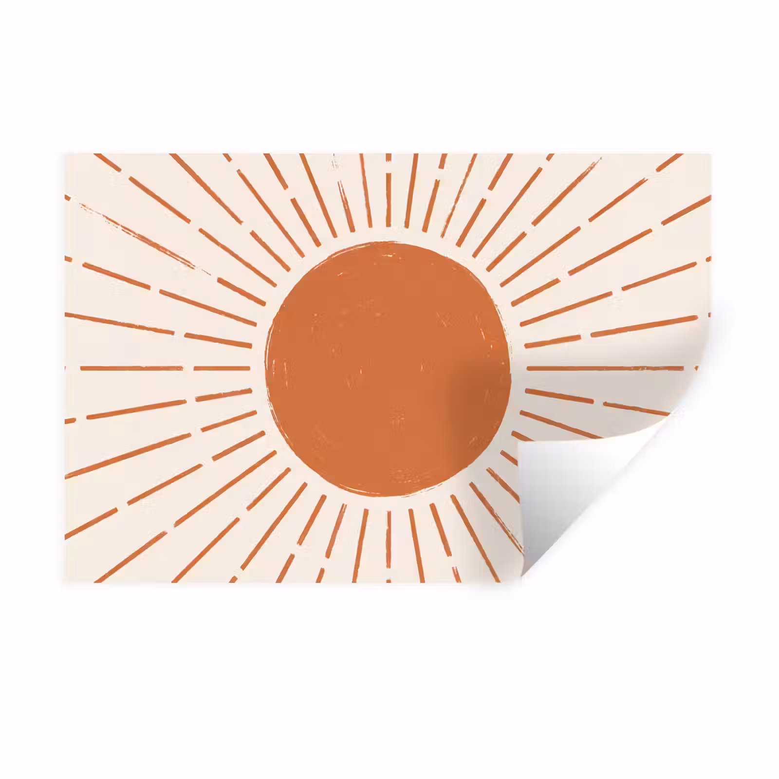 Wandtattoo – Sonne – Strahlen – Abstrakt – Terrakotta – Modern — 1