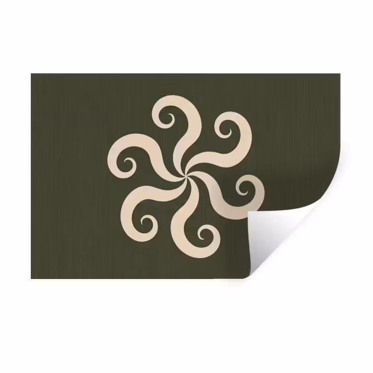 Wandtattoo – Muster – Spirale – Abstrakt – Modern – Grün — 1