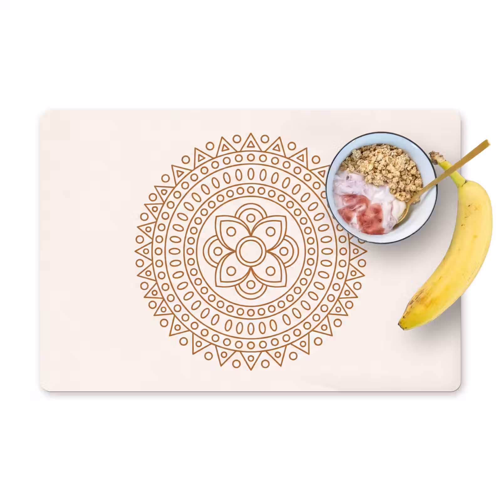 Tischset - 6 Stück - Mandala – Geometrisch – Abstrakt – Orientalisch – Braun — 1
