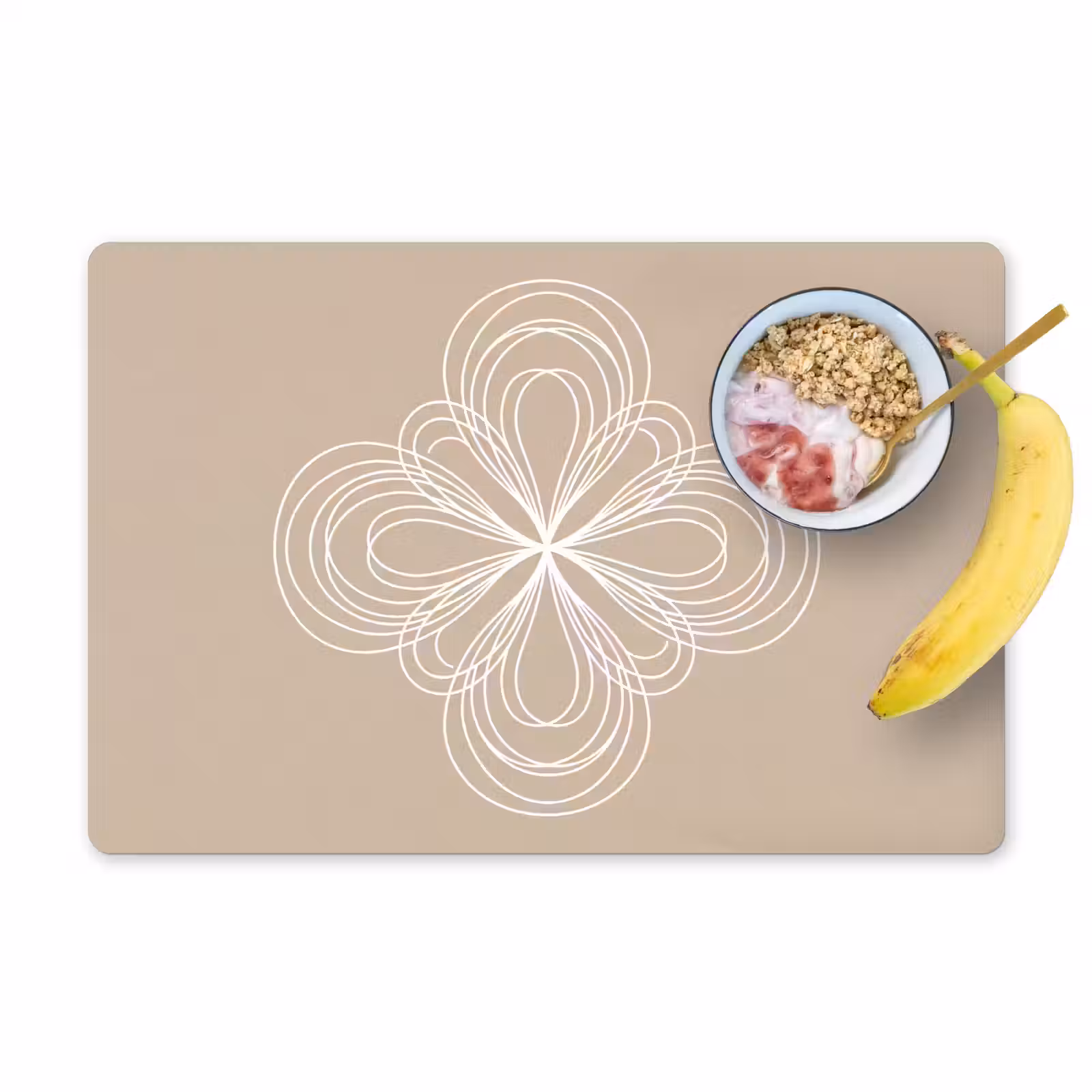 Tischset - 6 Stück - Muster – Linien – Abstrakt – Minimalistisch – Beige — 1