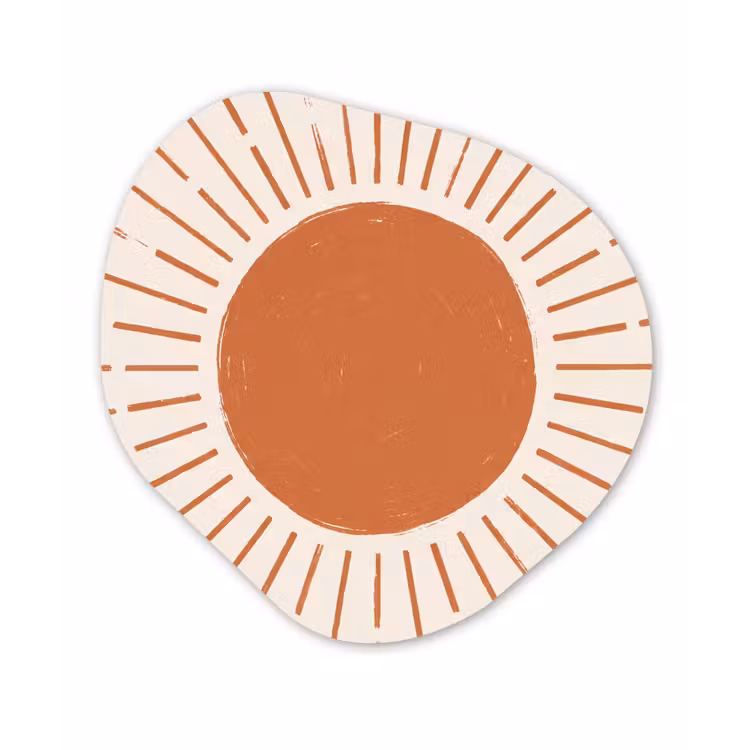 Forexbild Organische Form - Sonne – Strahlen – Abstrakt – Terrakotta – Modern — 1