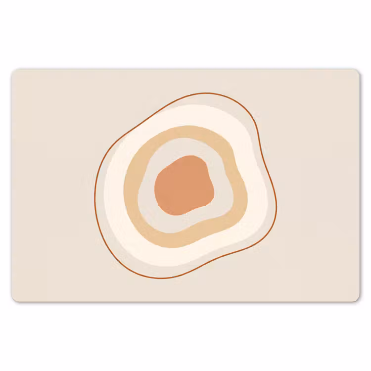 Tischset - 6 Stück - Abstrakt – Organisch – Modern – Beige – Kunst — 6