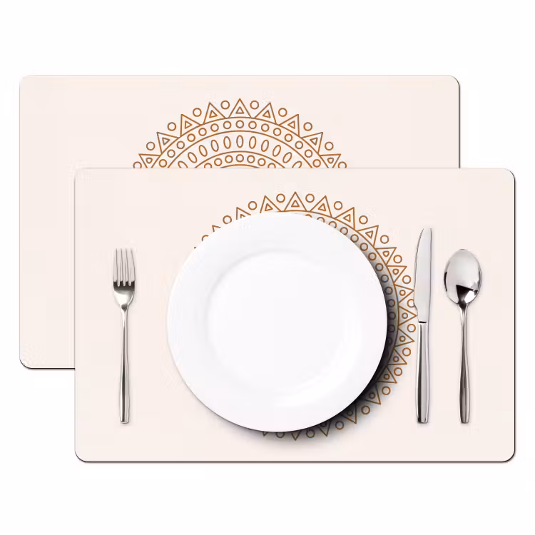 Tischset - 6 Stück - Mandala – Geometrisch – Abstrakt – Orientalisch – Braun — 2