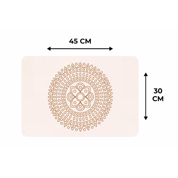 Tischset - 6 Stück - Mandala – Geometrisch – Abstrakt – Orientalisch – Braun — 3