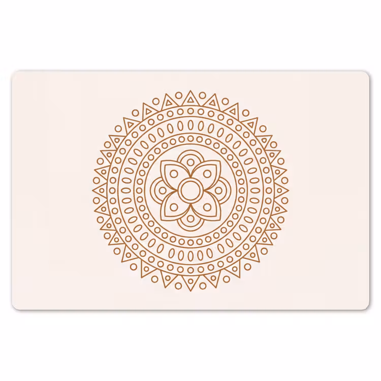 Tischset - 6 Stück - Mandala – Geometrisch – Abstrakt – Orientalisch – Braun — 6