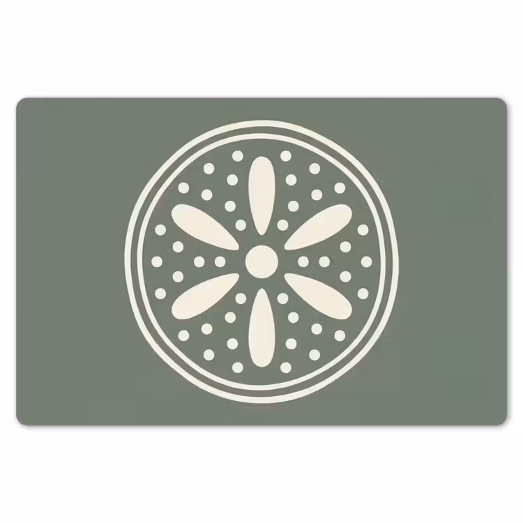 Tischset - 6 Stück - Muster – Kreis – Abstrakt – Grün – Dekoration — 6