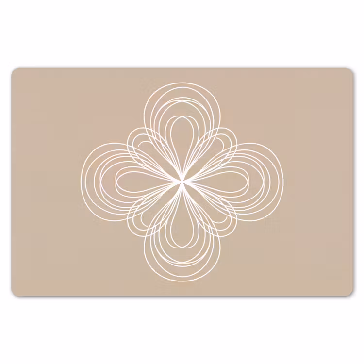 Tischset - 6 Stück - Muster – Linien – Abstrakt – Minimalistisch – Beige — 6