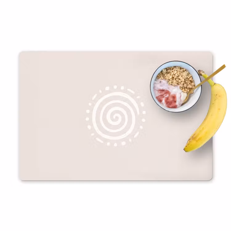 Tischset - 6 Stück - Symbol – Spirale – Abstrakt – Minimalistisch – Beige — 1