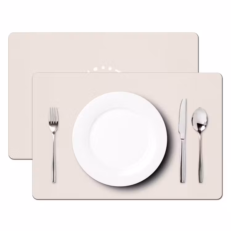 Tischset - 6 Stück - Symbol – Spirale – Abstrakt – Minimalistisch – Beige — 2
