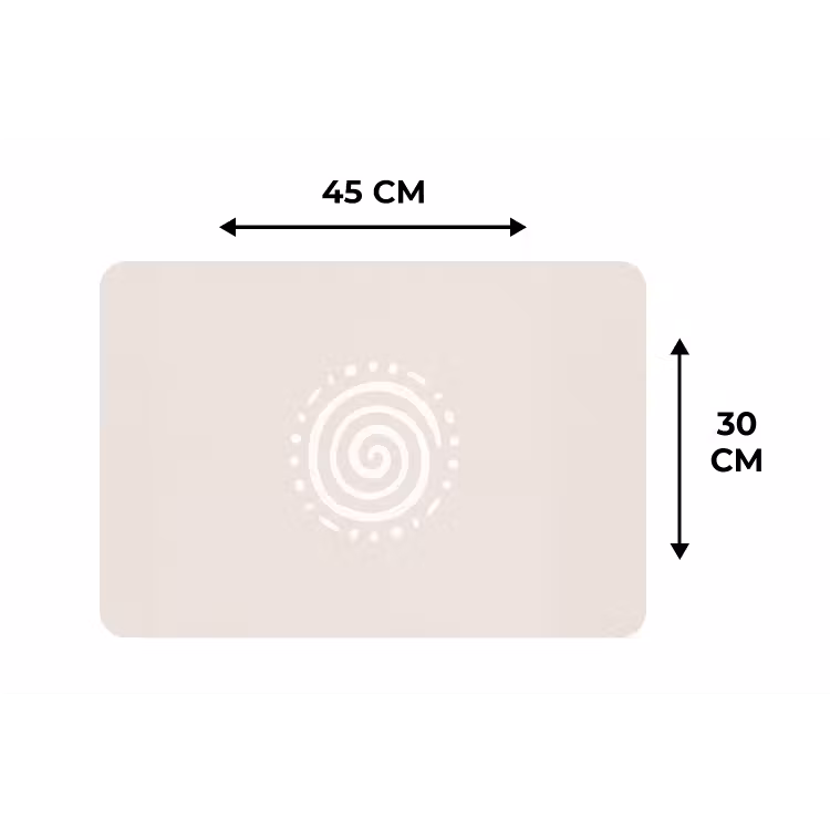 Tischset - 6 Stück - Symbol – Spirale – Abstrakt – Minimalistisch – Beige — 3
