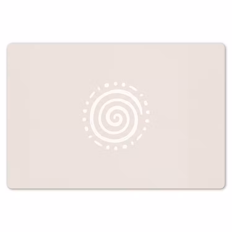 Tischset - 6 Stück - Symbol – Spirale – Abstrakt – Minimalistisch – Beige — 6