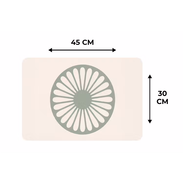 Tischset - 6 Stück - Zusammenfassung – Muster – Radial – Modern – Grün — 3
