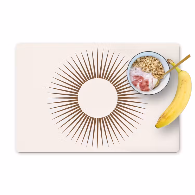 Tischset - 6 Stück - Zusammenfassung – Sonne – Symbol – Modern – Beige — 1