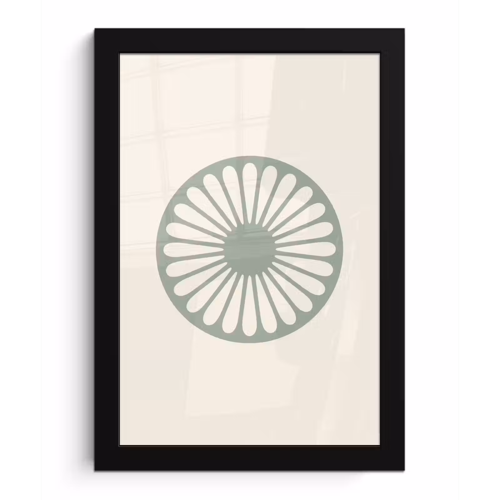 Bilder mit Rahmen - Zusammenfassung – Muster – Radial – Modern – Grün — 1