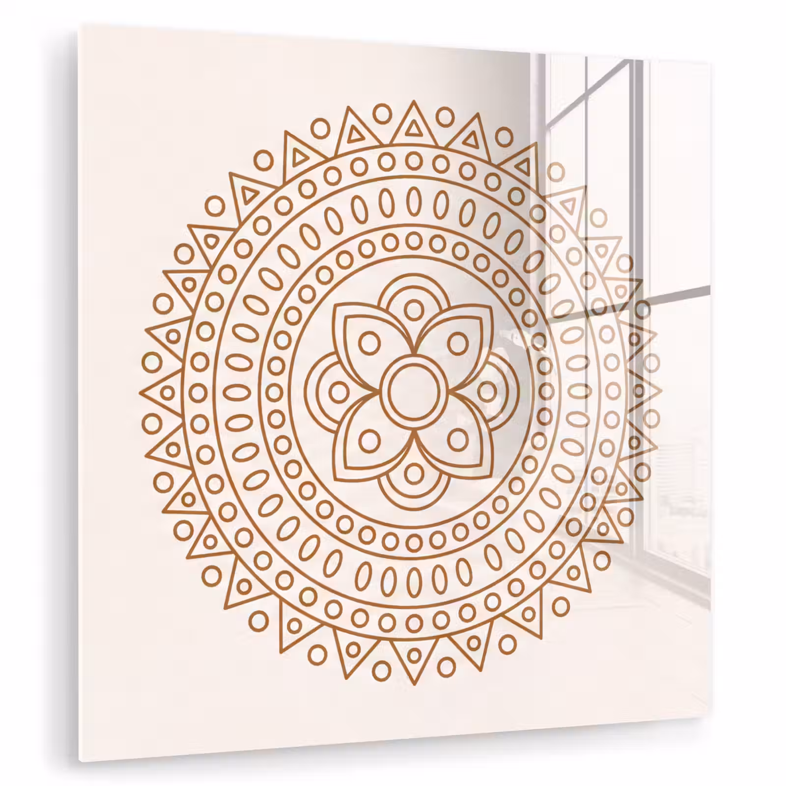 Glasbild - Mandala – Geometrisch – Abstrakt – Orientalisch – Braun — 1