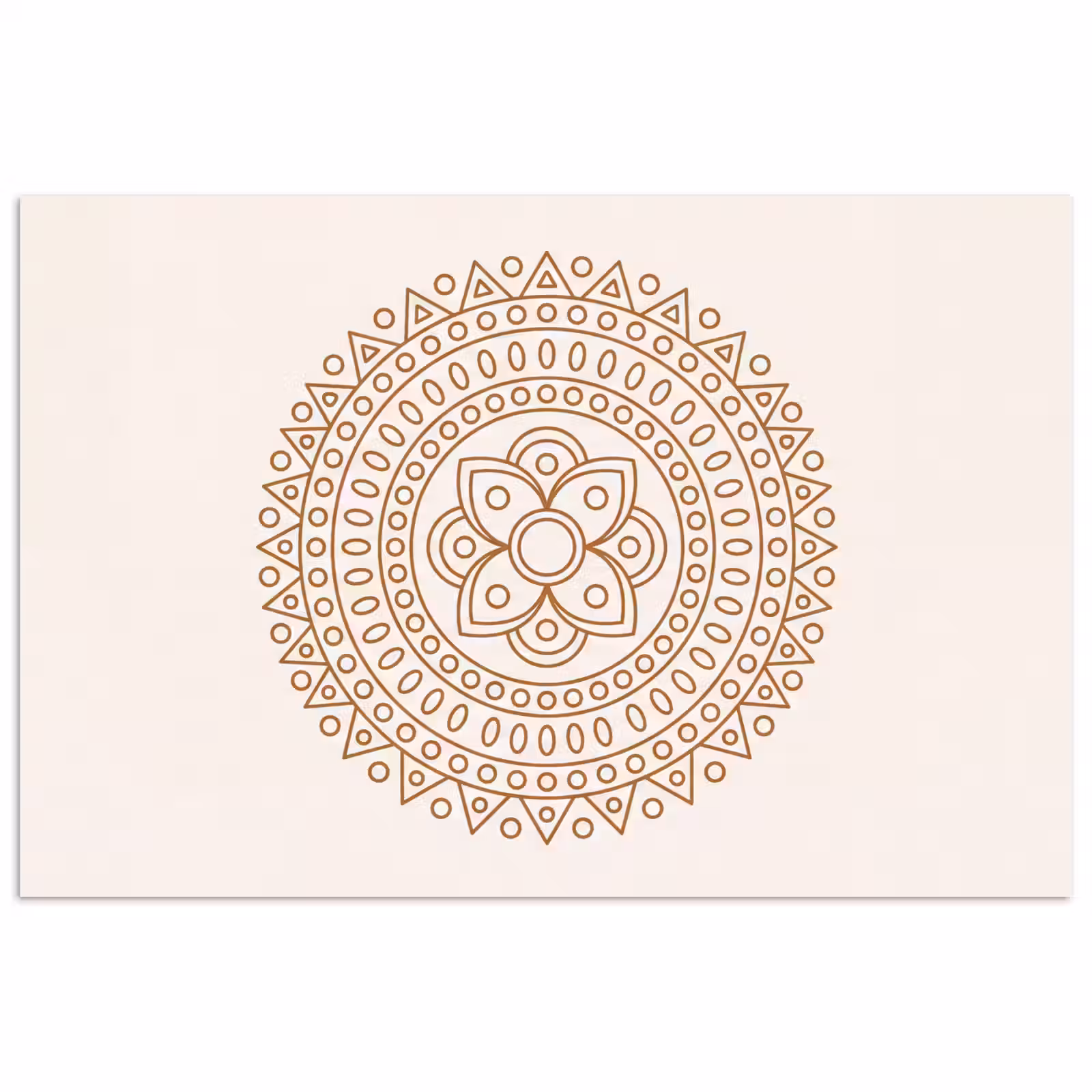 Poster - Mandala – Geometrisch – Abstrakt – Orientalisch – Braun — 1