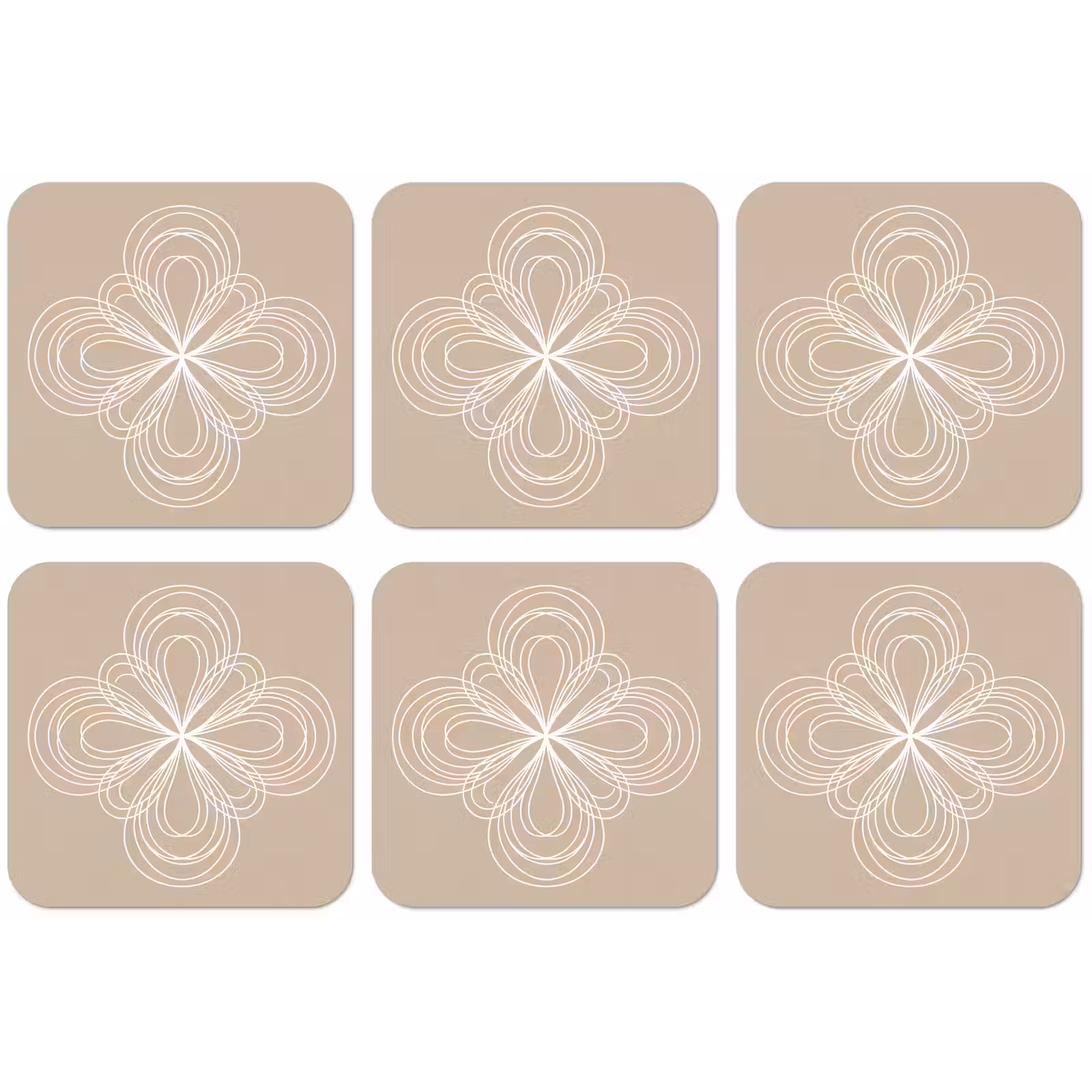 Untersetzer - Muster – Linien – Abstrakt – Minimalistisch – Beige — 1