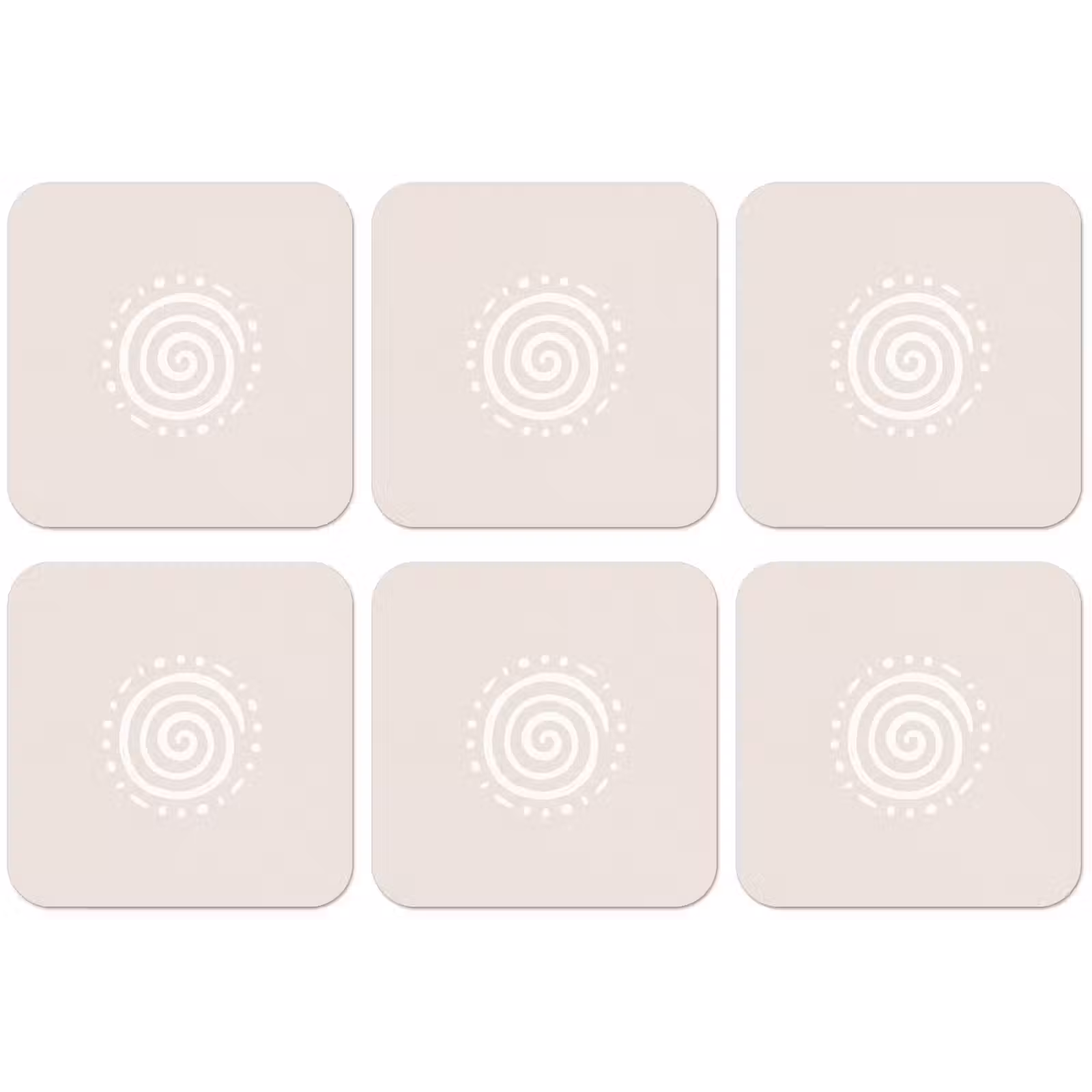 Untersetzer - Symbol – Spirale – Abstrakt – Minimalistisch – Beige — 1