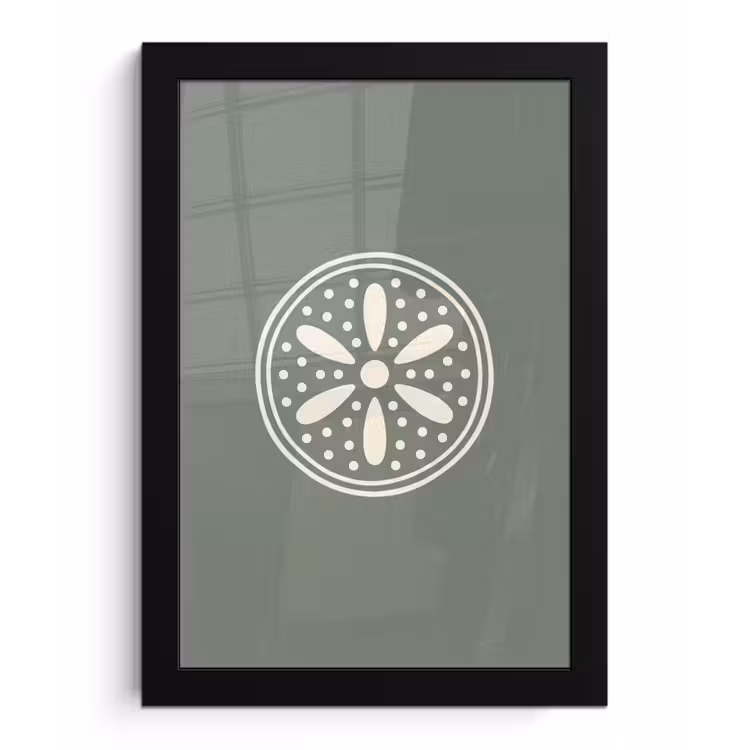 Bilder mit Rahmen - Muster – Kreis – Abstrakt – Grün – Dekoration — 1