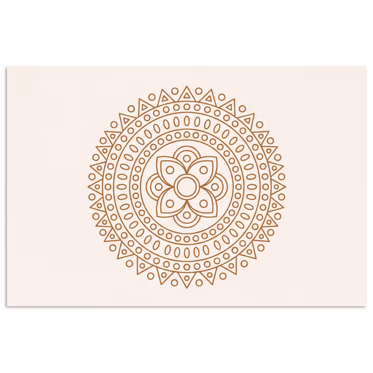 Poster - Mandala – Geometrisch – Abstrakt – Orientalisch – Braun — 1