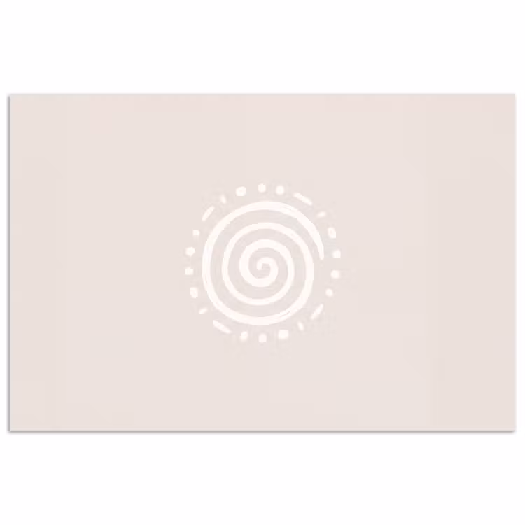 Poster - Symbol – Spirale – Abstrakt – Minimalistisch – Beige — 1