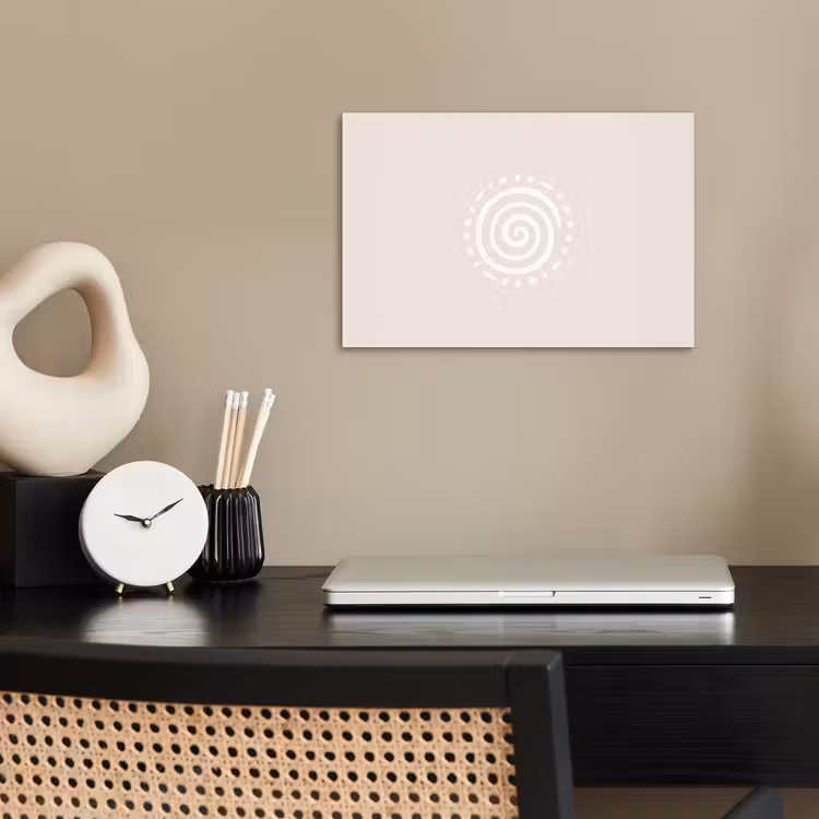 Poster - Symbol – Spirale – Abstrakt – Minimalistisch – Beige — 2