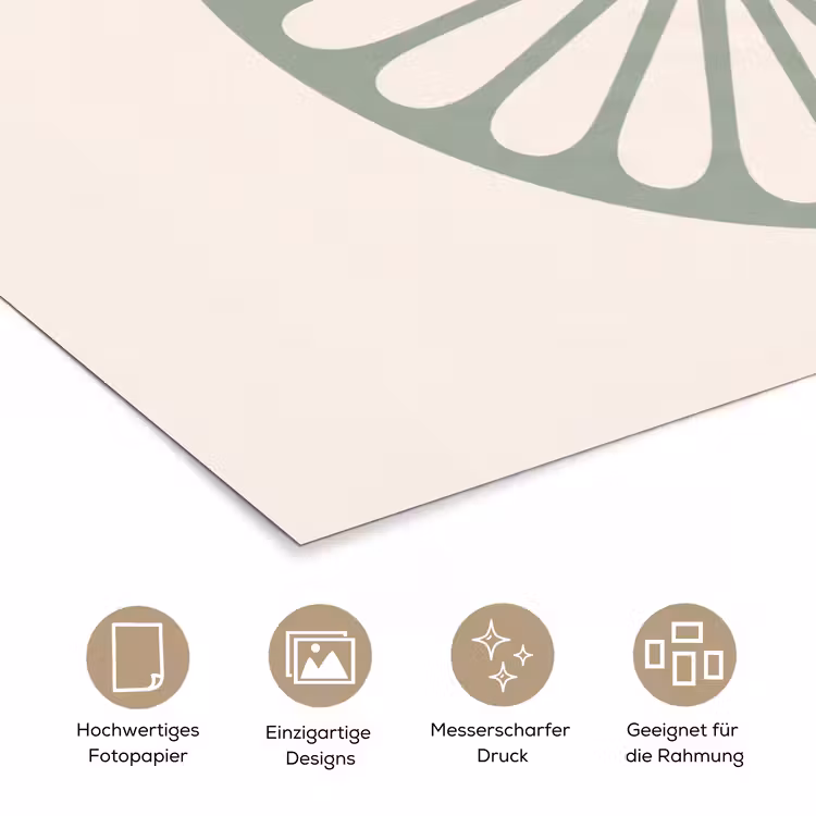 Poster - Zusammenfassung – Muster – Radial – Modern – Grün — 5
