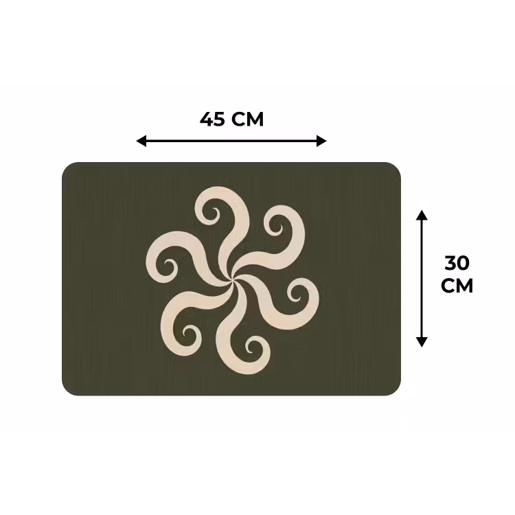 Tischset - 6 Stück - Muster – Spirale – Abstrakt – Modern – Grün — 3