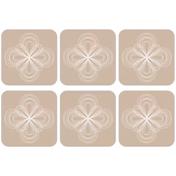 Untersetzer - Muster – Linien – Abstrakt – Minimalistisch – Beige — 1