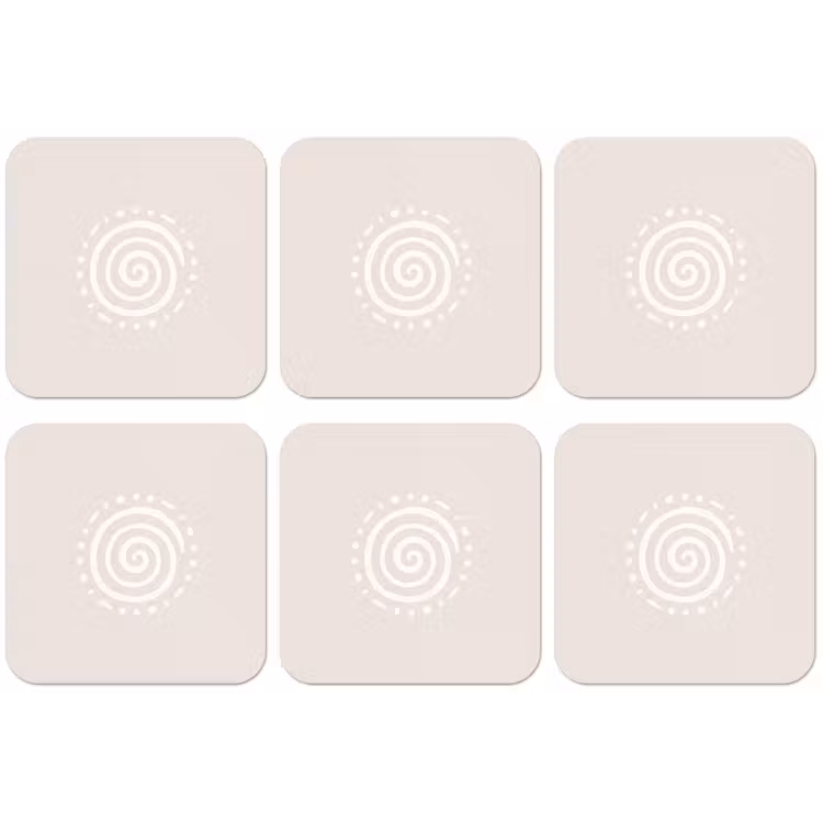 Untersetzer - Symbol – Spirale – Abstrakt – Minimalistisch – Beige — 1
