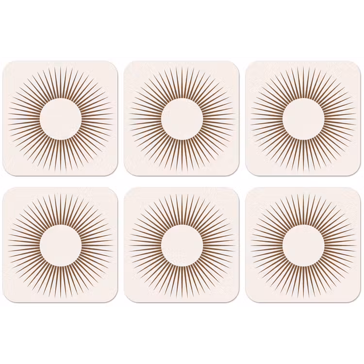 Untersetzer - Zusammenfassung – Sonne – Symbol – Modern – Beige — 1