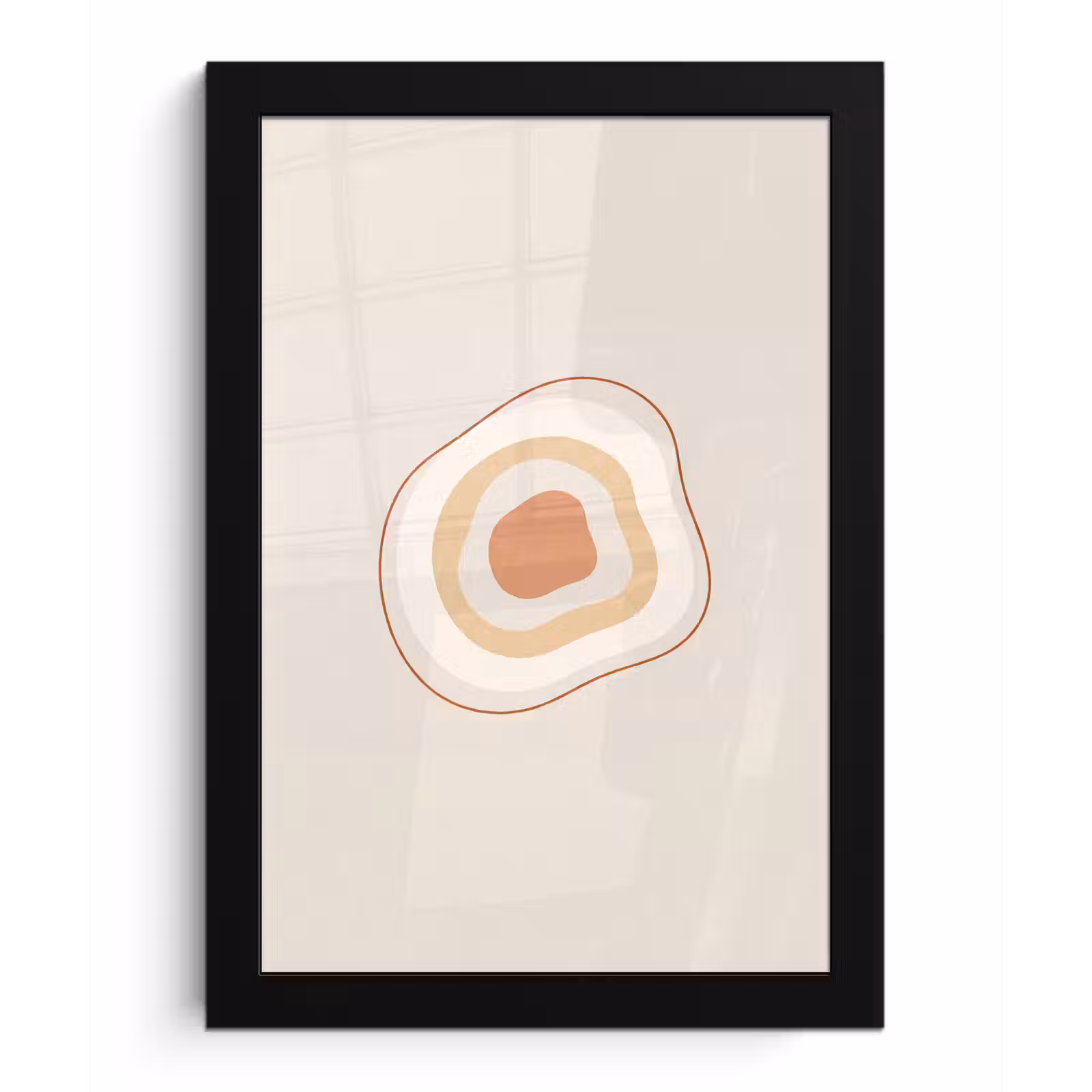 Bilder mit Rahmen - Abstrakt – Organisch – Modern – Beige – Kunst — 1