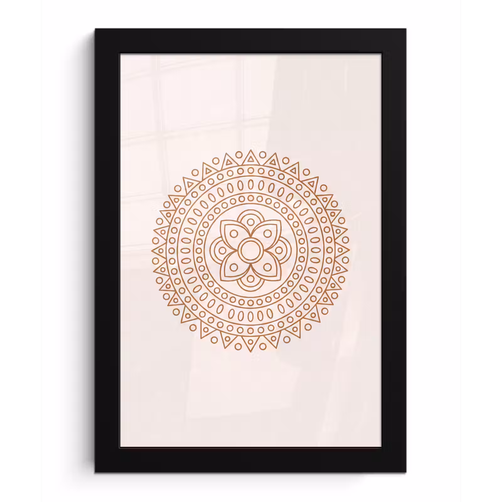 Bilder mit Rahmen - Mandala – Geometrisch – Abstrakt – Orientalisch – Braun — 1