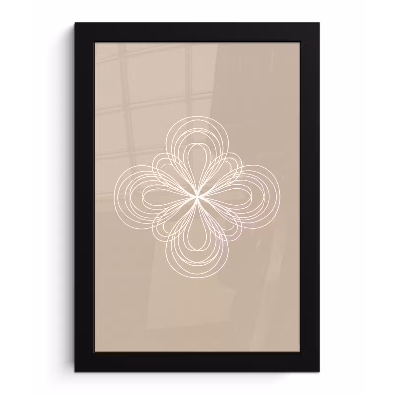 Bilder mit Rahmen - Muster – Linien – Abstrakt – Minimalistisch – Beige — 1