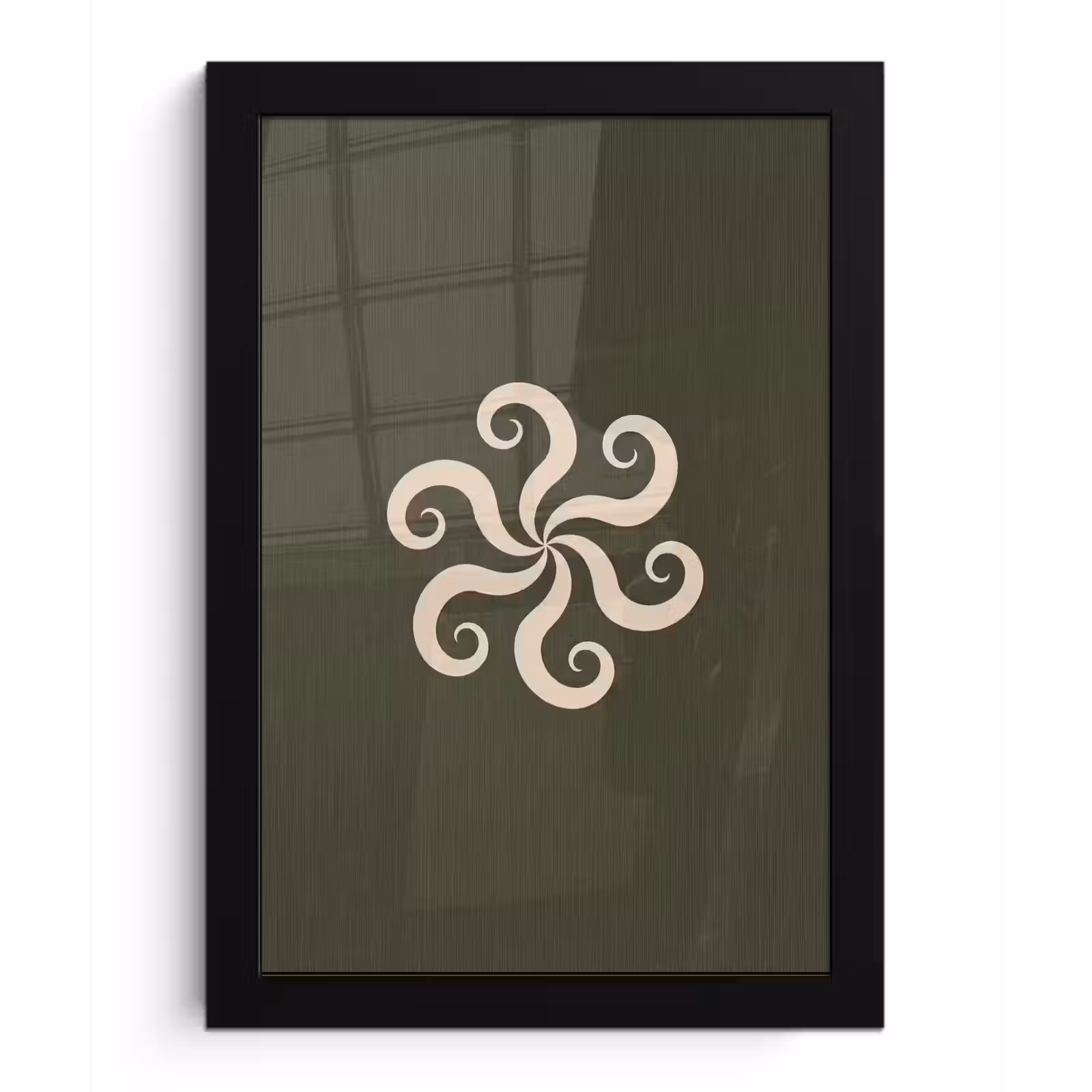 Bilder mit Rahmen - Muster – Spirale – Abstrakt – Modern – Grün — 1