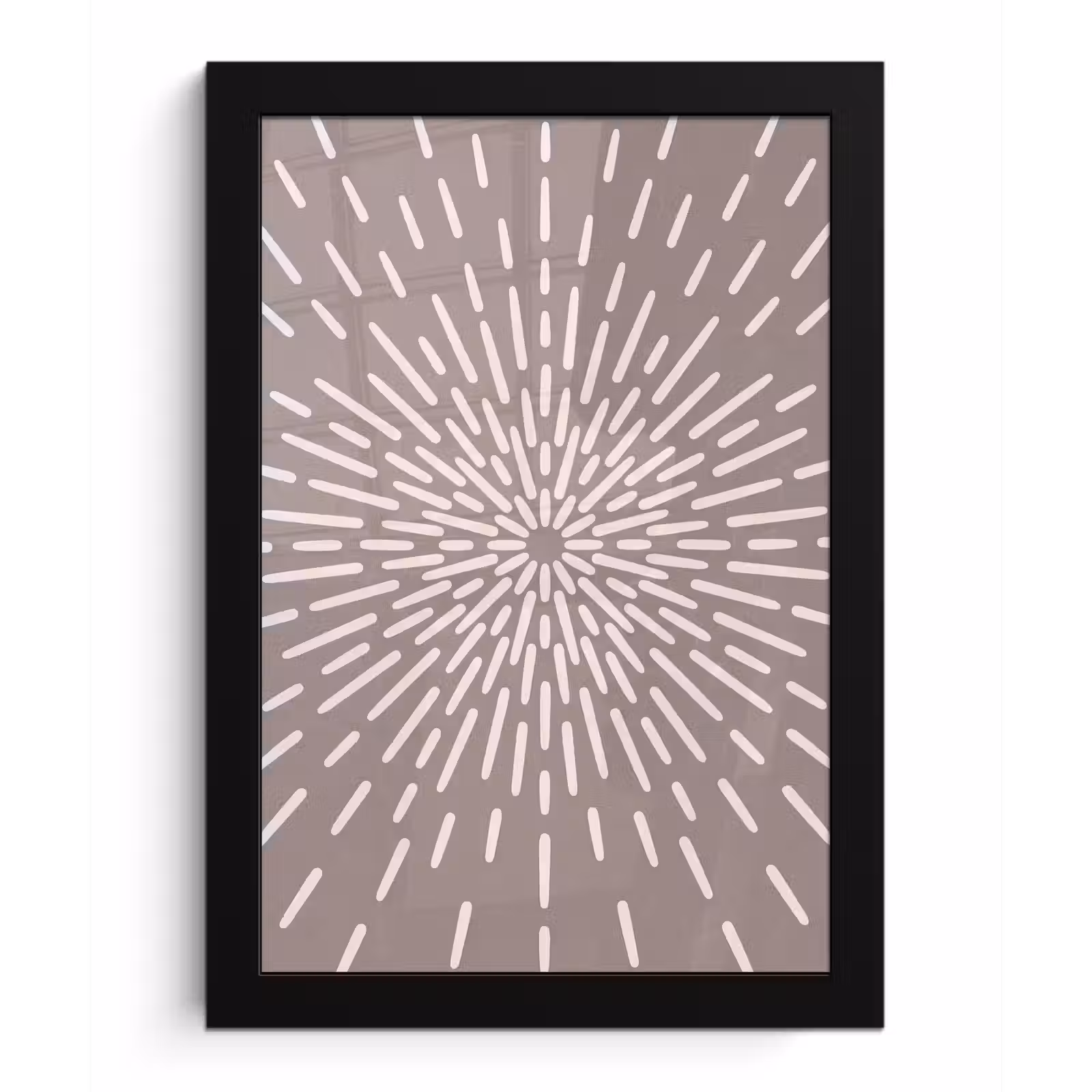 Bilder mit Rahmen - Muster – Strahlen – Abstrakt – Modern – Grau — 1