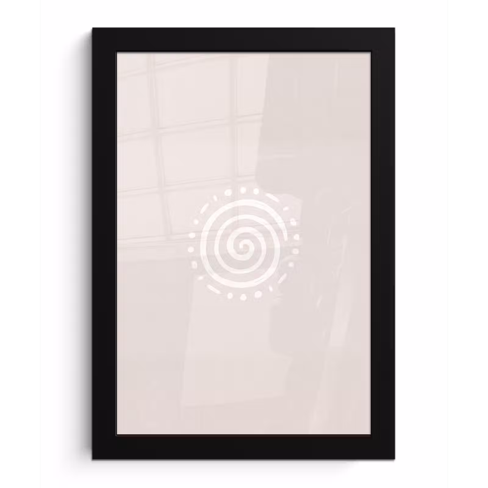 Bilder mit Rahmen - Symbol – Spirale – Abstrakt – Minimalistisch – Beige — 1