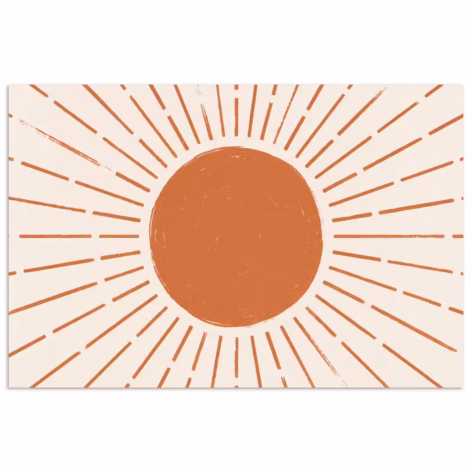 Poster - Sonne – Strahlen – Abstrakt – Terrakotta – Modern — 1