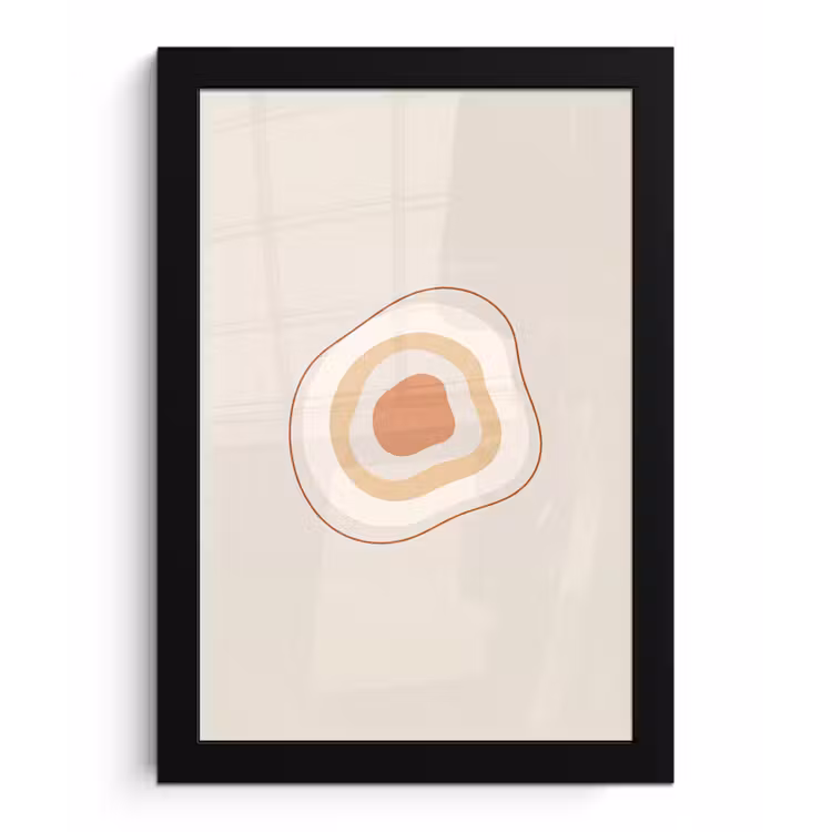 Bilder mit Rahmen - Abstrakt – Organisch – Modern – Beige – Kunst — 1